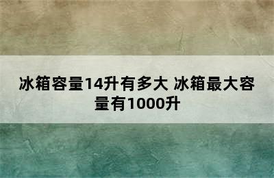 冰箱容量14升有多大 冰箱最大容量有1000升